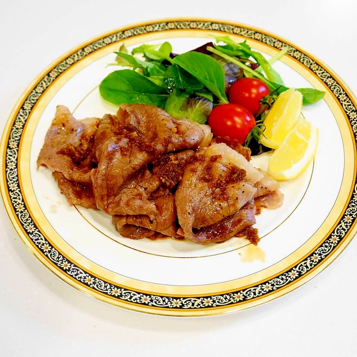 激旨!和牛ミスジ肉のニンニク醤油ミニッツステーキ